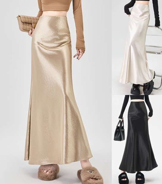 スカート フリル 切り替え スリム 着痩せ シンプル S ベージュ拍卖