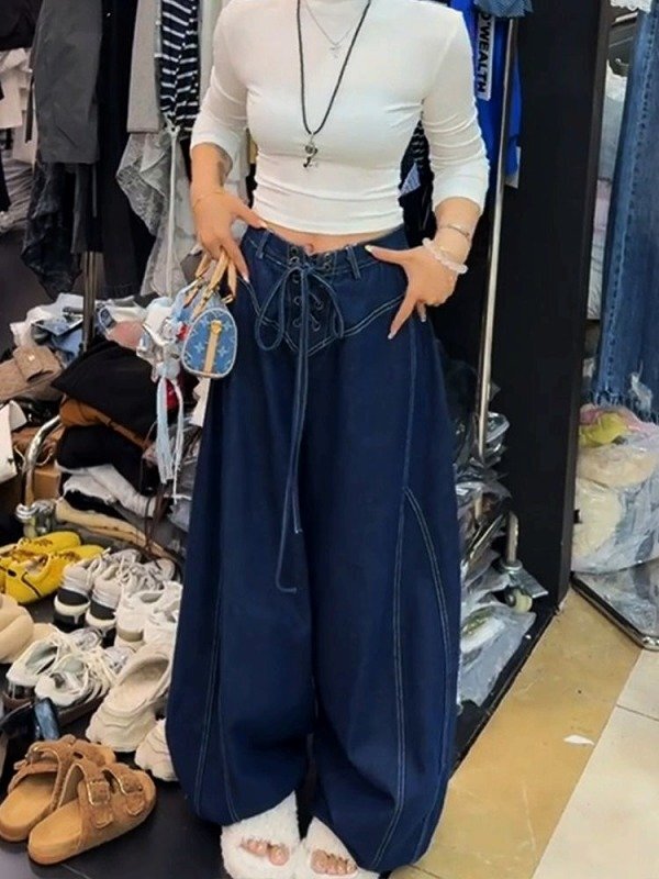 Gパン ジーパン ジーンズ 切り替え 体型カバー 着痩せ デニム 2L ブルー拍卖