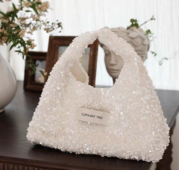 肩掛けショルダーバッグ 軽量 実用 切り替え スパンコール シンプル拍卖