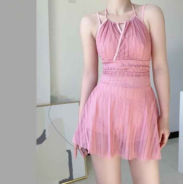 水着 レディース 人気 体型カバー キレイめ 夏 おしゃれ 海浴 水着ワンピース XL ピンク拍卖