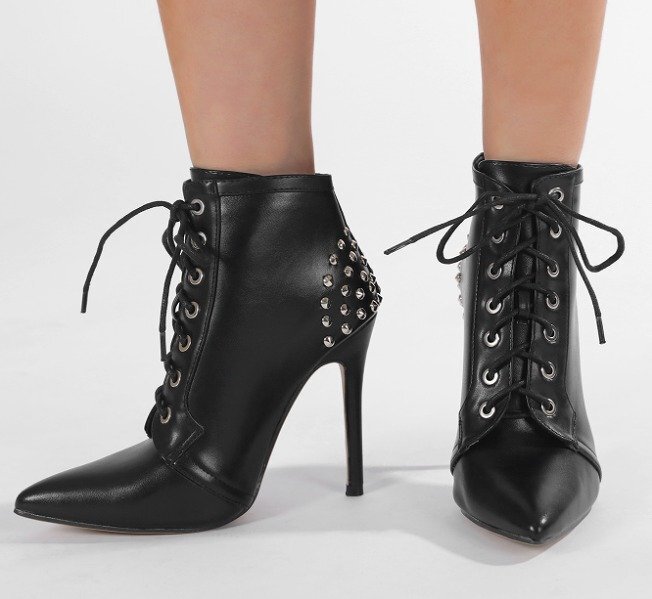 ハイヒールシューズ オフィス とんがりトゥ ピンヒール 切り替え シンプル 【40】24.5~25cm ブラック拍卖