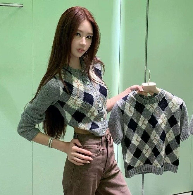 ニット ショット丈 切り替え バイカラー 体型カバー 着痩せ カットソー カジュアル フリー 色品番2拍卖