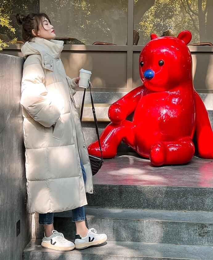 ダウンジャケット 防寒 レディース ロング丈 大きいサイズあり 2XL カーキ拍卖