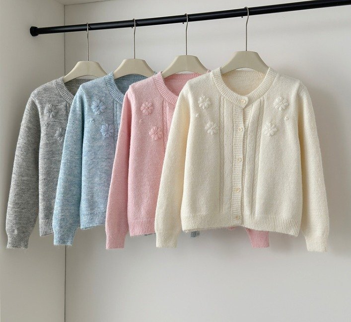 ニット 長袖 体型カバー 着痩せ カットソー カジュアル フリー グレー拍卖