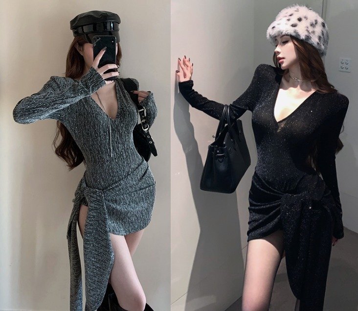 上下セット 2点セット 切り替え スリム 着痩せ S ブラック拍卖