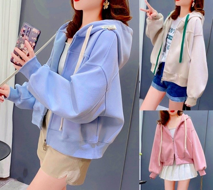 スウェット トレーナー 長袖 切り替え 体型カバー 着痩せ 帽子付き カジュアル L ベージュ拍卖