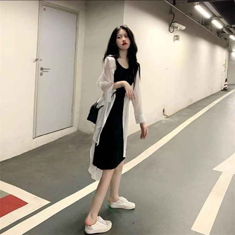 大きいサイズ スリム サスペンダースカート シャツ 2点セット XL ワンカラー拍卖