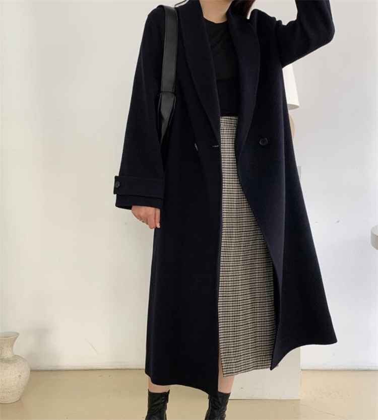 アウター チェスターコート ベルト お出かけ ロング丈 大人コーデ シンプル フリー カーキ拍卖