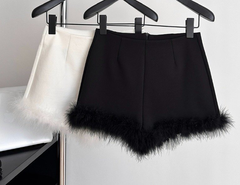 ショートパンツ ショーパン ハイウエスト 切り替え スリム 着痩せ シンプル L ホワイト拍卖