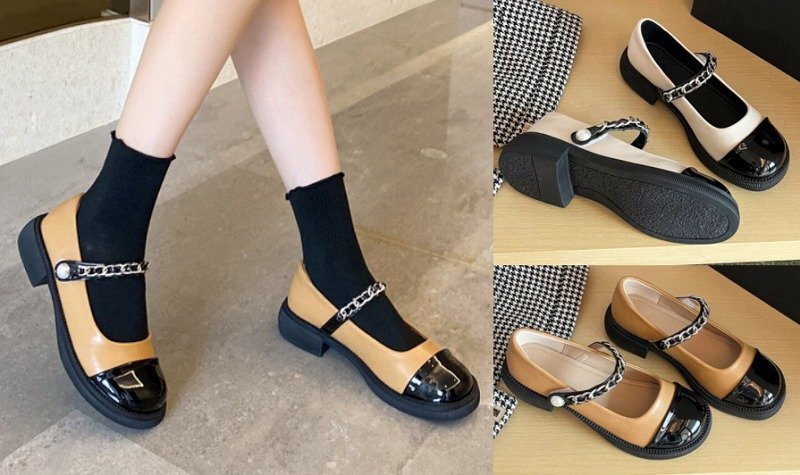 スリッポン ローファー モカシン 切り替え バイカラー シンプル 【40】24.5~25cm ブラウン拍卖