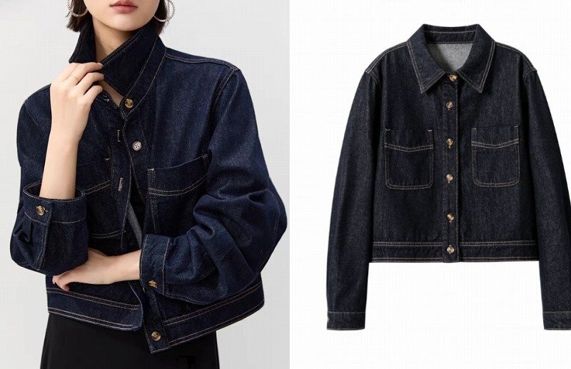 Gジャン ジージャン ジーンズ 切り替え 体型カバー 着痩せ デニム XL ワンカラー拍卖