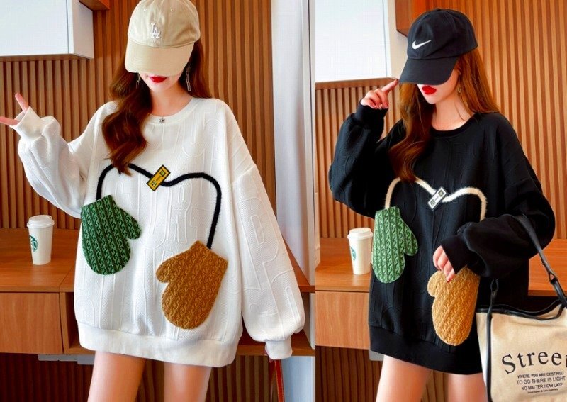 スウェット トレーナー 長袖 切り替え バイカラー 体型カバー 着痩せ XL ホワイト拍卖