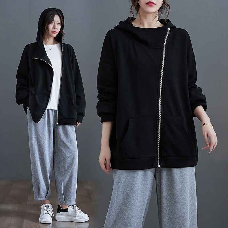 スウェット トレーナー 長袖 カットソー 秋冬 【大きいサイズ】 XL ブラック拍卖