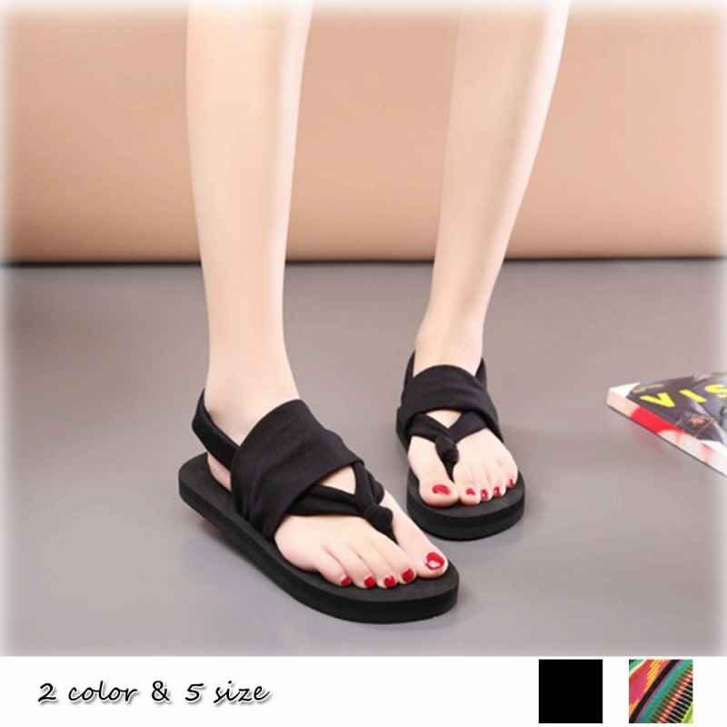 疲れない トングサンダル レディース フラットサンダル ビーチサンダル 23.5cm(37) カラフル拍卖