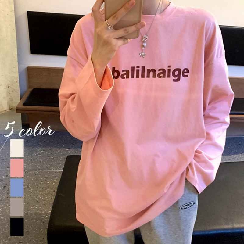 Tシャツ レディース オルチャン XL ライトグレー拍卖