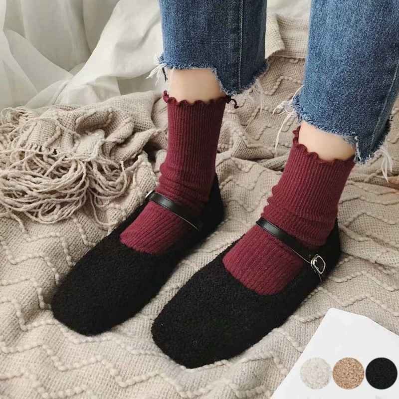 パンプス レディース ファーシューズ 韓国 秋冬 裏起毛 靴 ぺたんこ 24.0cm(38) キャメル拍卖