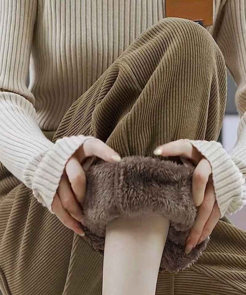 裏起毛 コーデュロイパンツ カジュアルパンツ 裏起毛パンツ ウエストゴム 裏ボアパンツ 裾ゴム M ブラック拍卖