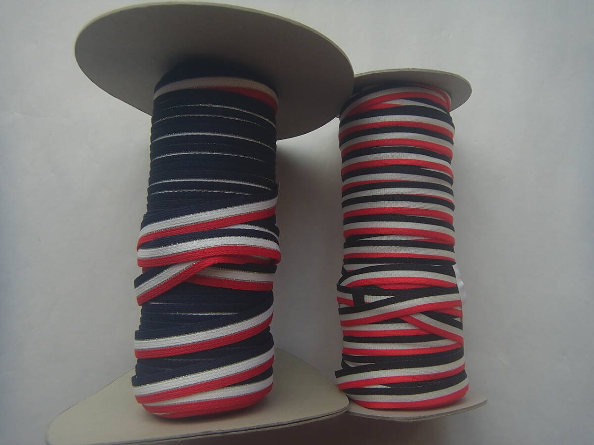 【新品即決】ナイロントリコロール柄2種2巻セット・Y-205 装飾・付属品・アパレル資材拍卖