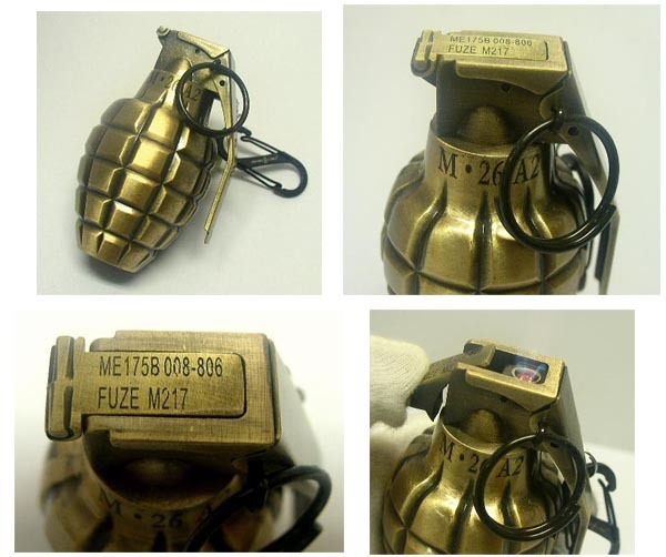 新品 GRENADE(手榴弾)型 本格ターボライター(古美ブラス)ダイキャスト 重厚115g!拍卖