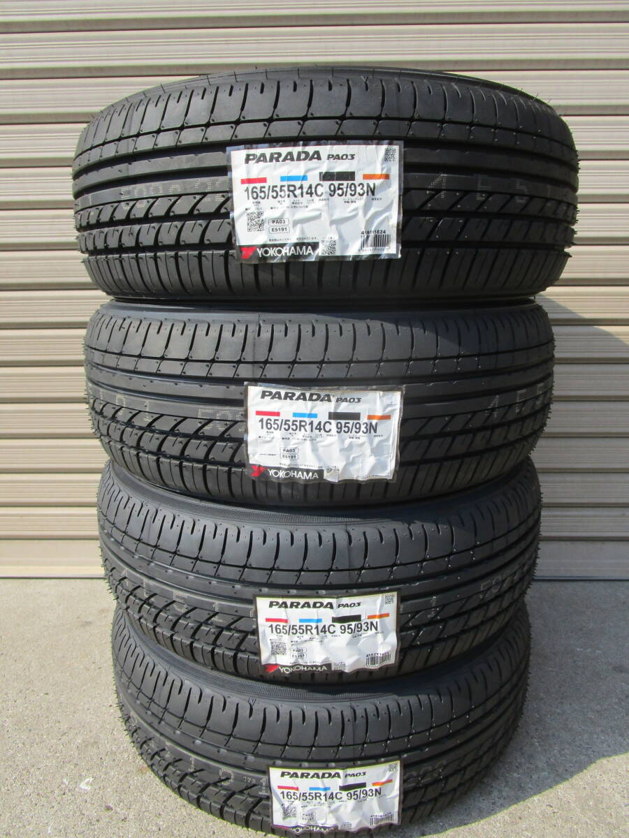 全国送料込☆ヨコハマパラダPA03☆165/55R14LT☆軽バン軽トラハイゼットエブリィサンバーNバンアトレーバモスクリッパーピクシス拍卖
