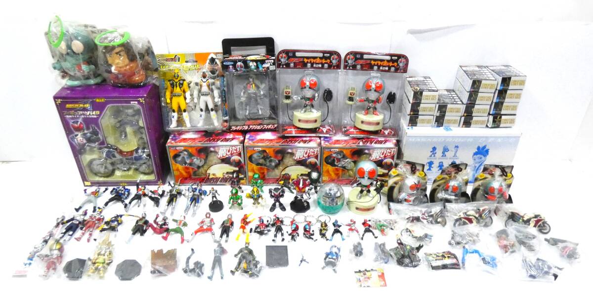 3426T/1円~ 未開封有 大量まとめ 仮面ライダー フィギュア・ソフビ・バイク サイクロン号等 コンバージ・S.I.C. 匠魂他/ブレイド・鎧武拍卖
