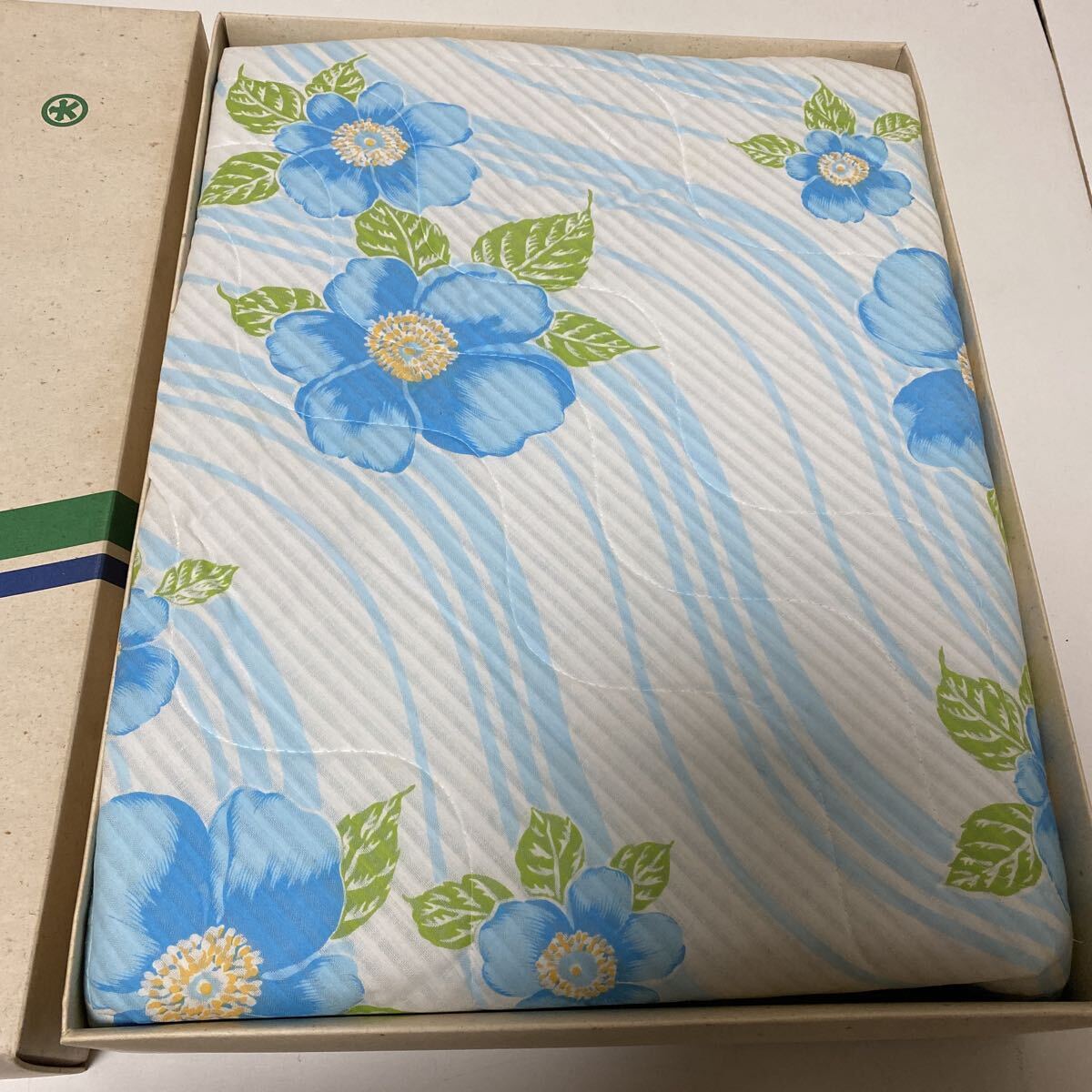 ☆1円スタート☆未使用品 肌掛け布団 ブルー花柄 135x185cm 1-4193拍卖