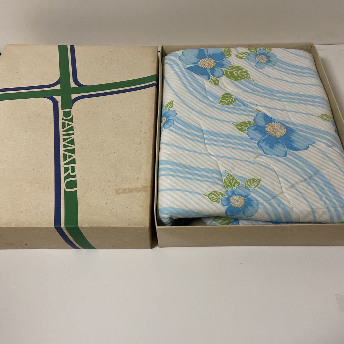 ★1円スタート★ 肌掛け布団 ブルー花柄 85×135cm 未使用 3-4520 拍卖