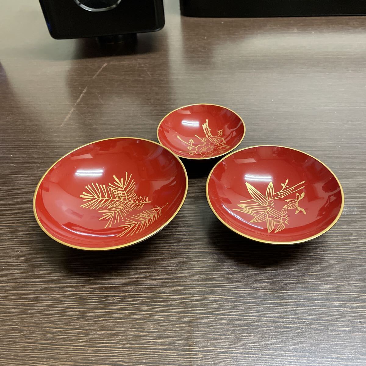 ◇1円スタート◇中古品 漆器 杯 三つ組 酒器屠蘇セット15ー666拍卖