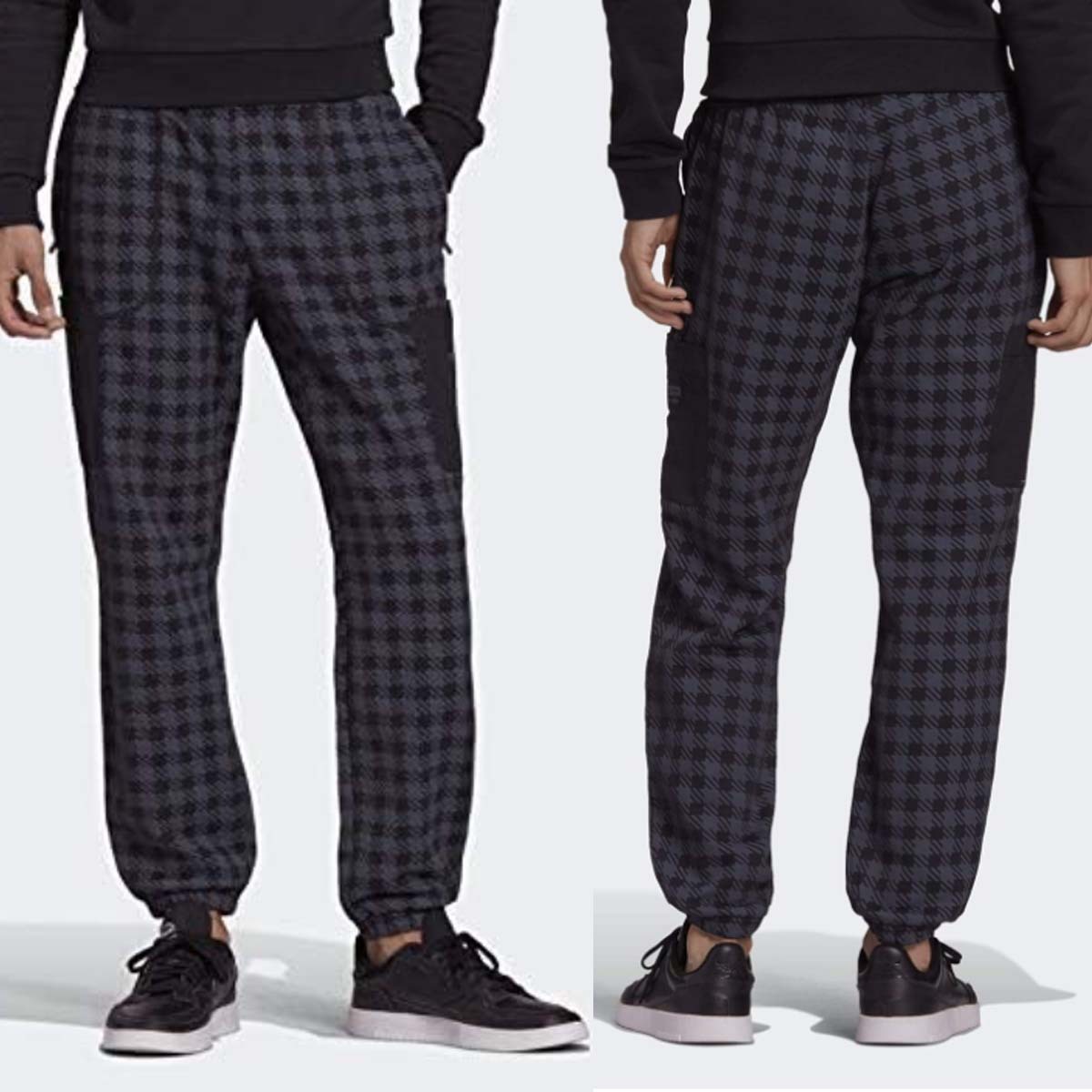 メンズ 新品 adidas サイズL スウェットパンツ 防寒 10989円 オリジナルス 千鳥 匿名配送拍卖