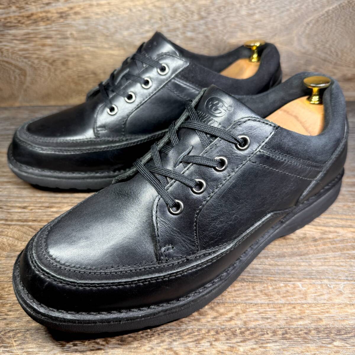 ◆HAWKINS TRAVELLER◆ホーキンストラベラー 26.0cm(4E)レザースニーカー 黒 ブラック メンズ 革靴 靴 レザー 中古 宅急便 即決拍卖