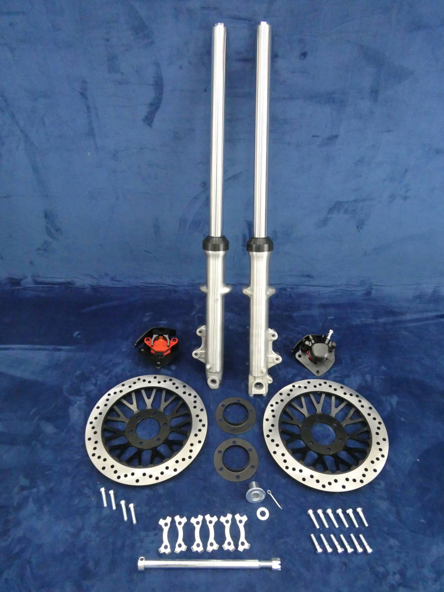 GS400 バフ フロントダブル キット パンチング セット/純正対応GS400E 33π GSX400F旧車GT380 GSX400E ダブルディスクGSX400FS拍卖