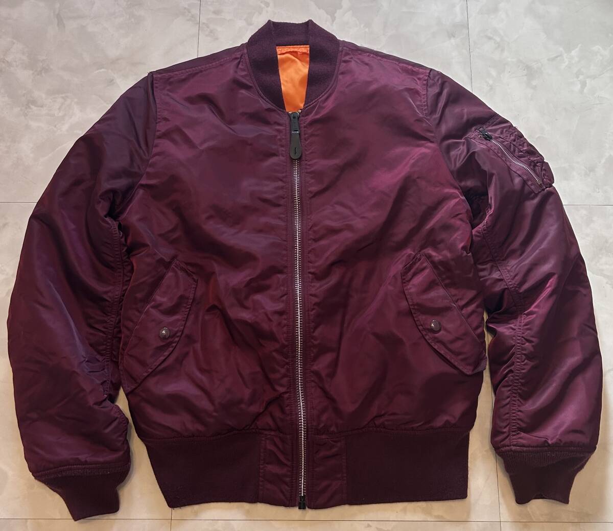 Ma-1フライトジャケットXLアルファalphaボルドーL-2B美中古拍卖