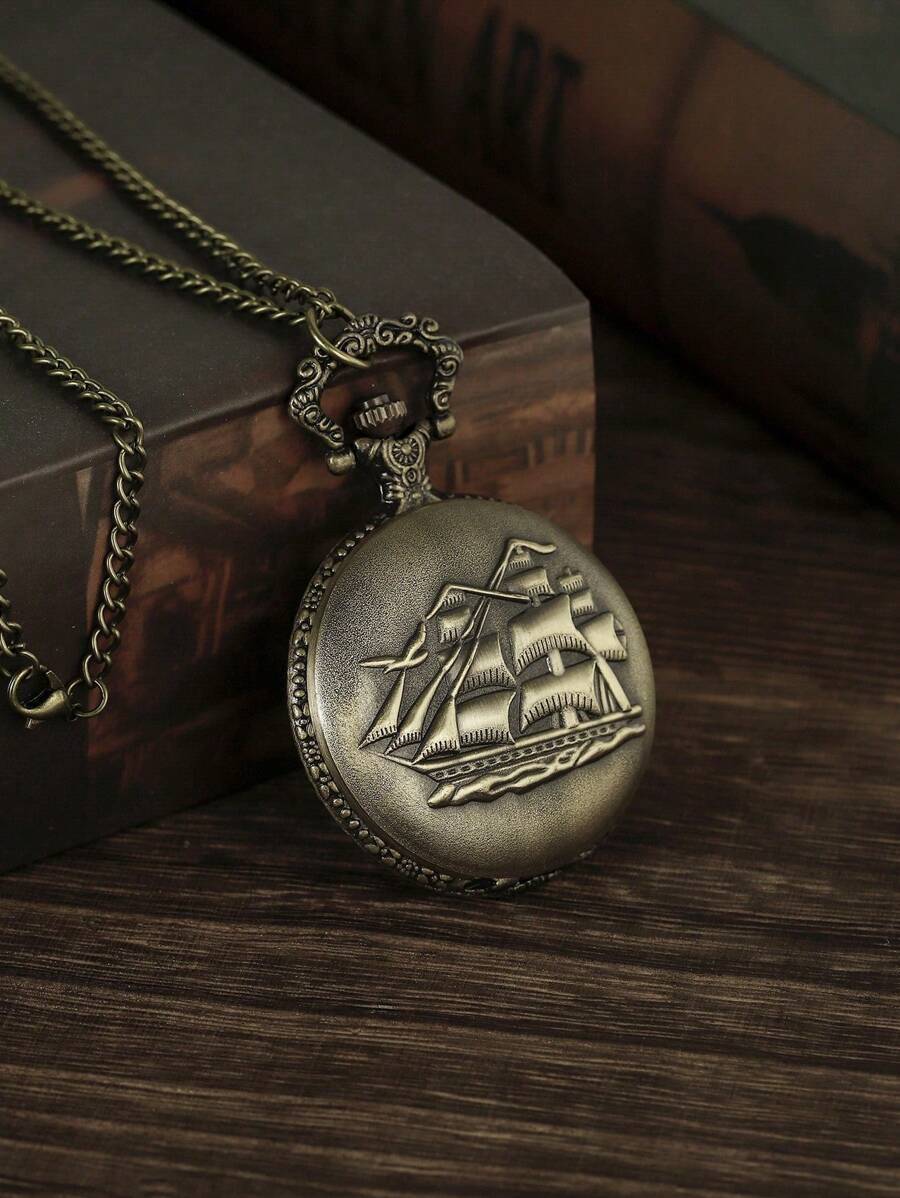 腕時計 懐中時計 1個 亜鉛合金セーリングボート型 クォーツ懐中時計拍卖