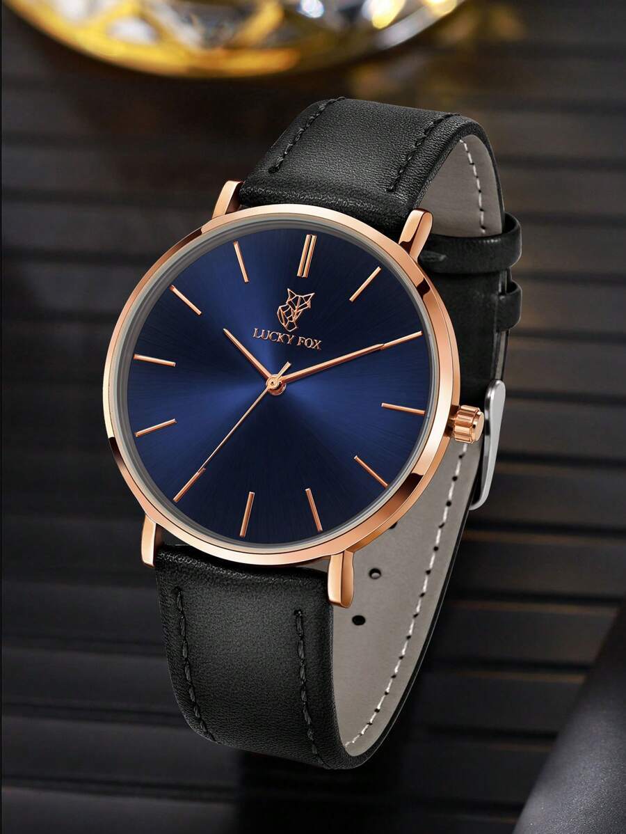 腕時計 レディース クォーツ 1個 ボックス入り メンズ 超薄型 大型ダイヤル カレンダー ミニマリスト レザーベルト 腕時計、日拍卖