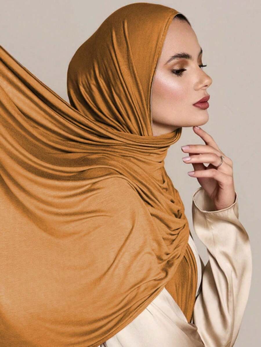 アクセサリー レディース スカーフ 1個 新スタイル 大きなサイズのジャージーヒジャブ ショール ソフトターバン カジュアル 無地拍卖