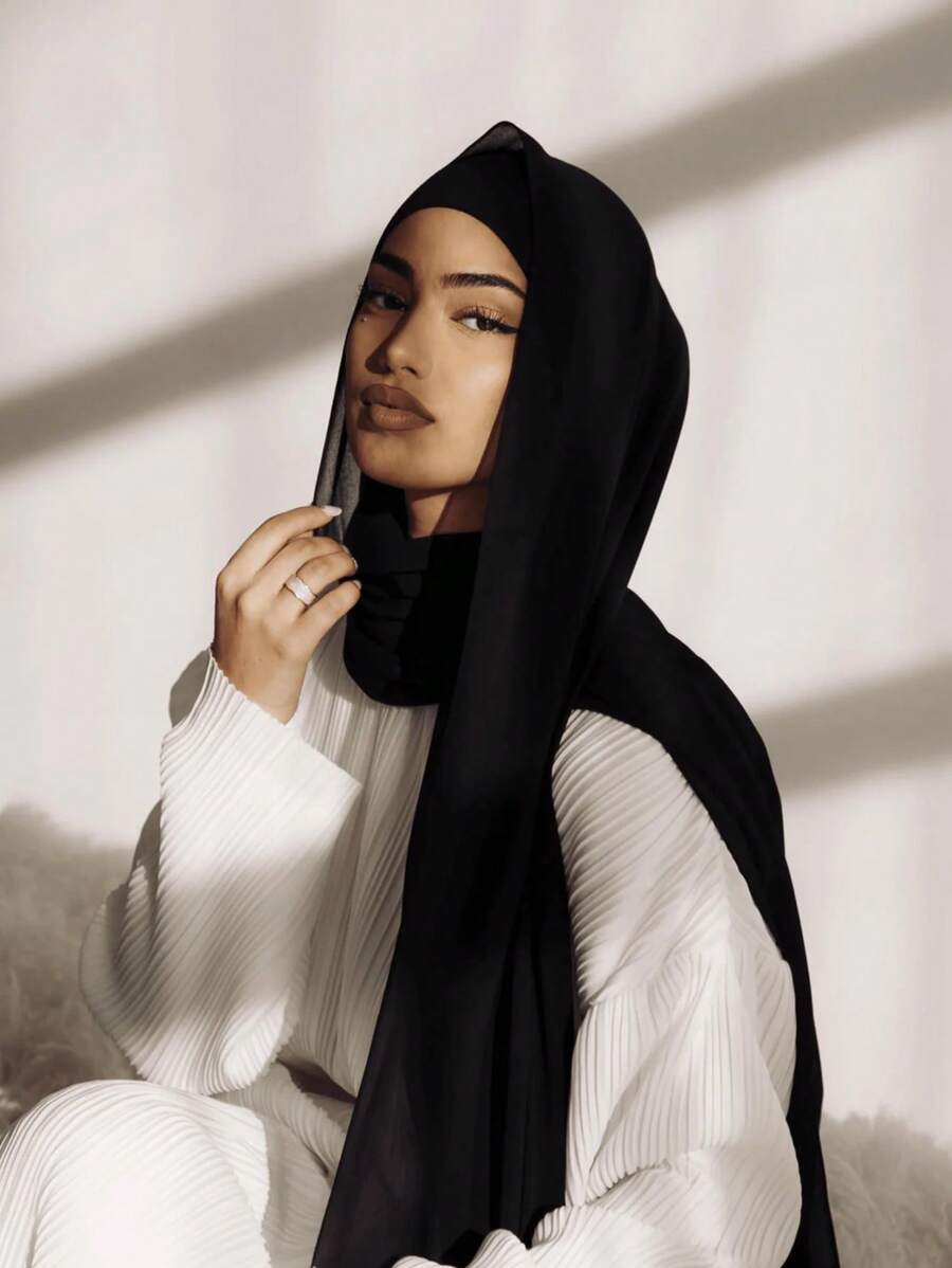 アクセサリー レディース スカーフ 1枚 無地 アバヤアクセサリー シフォンスカーフ/ヒジャブ 女性用、日常着カジュアルウェア ベ拍卖