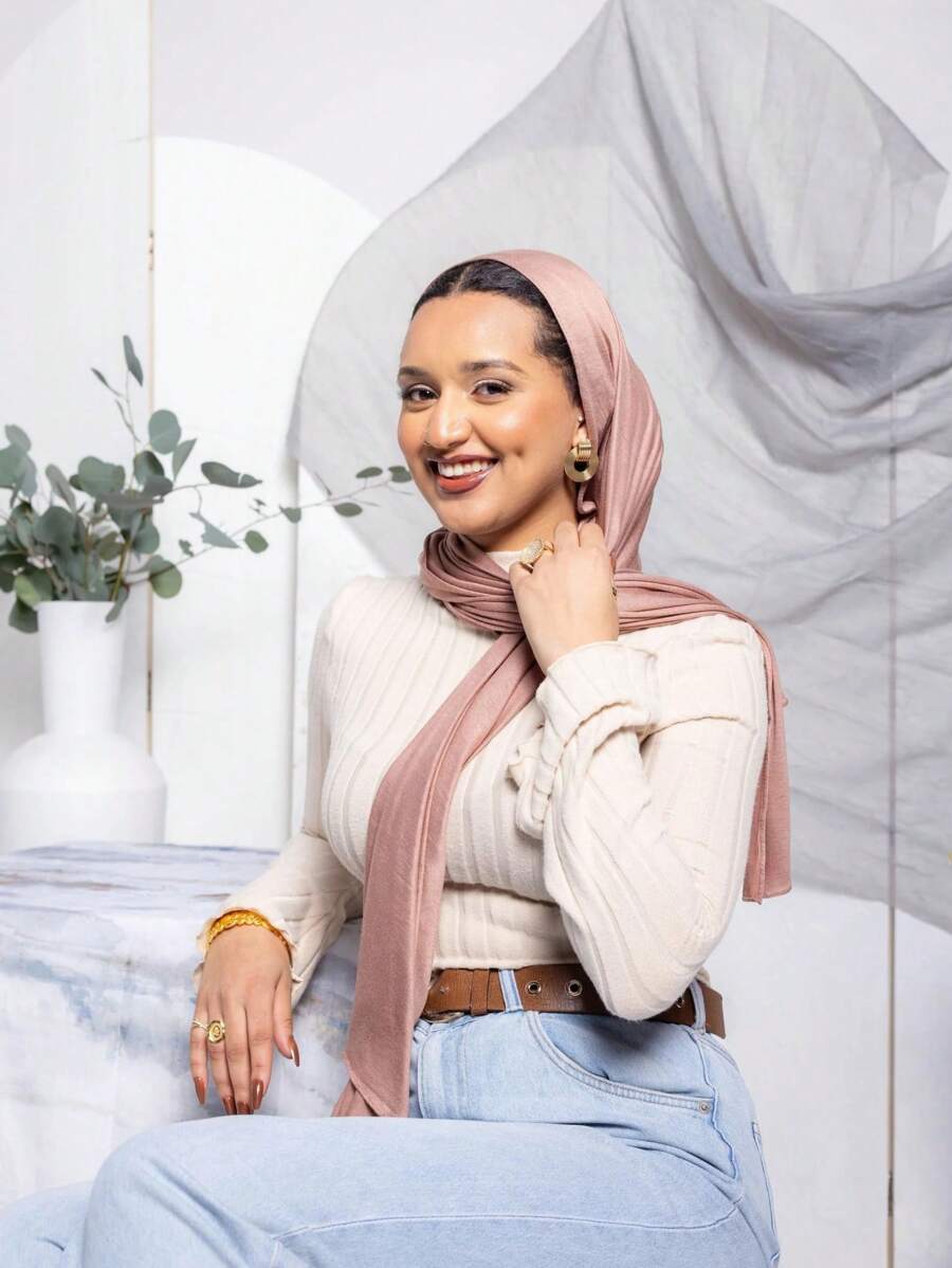 アクセサリー レディース スカーフ 1枚 レディース ジャージヒジャブ、モーダル素材 吸汗速乾、無地、シルキーソフト、快適通気性、拍卖