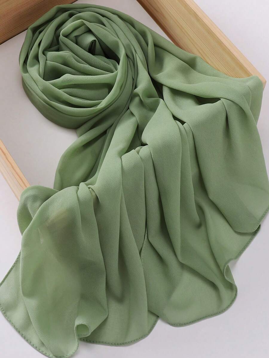 アクセサリー レディース スカーフ 1個 ソリッドカラー シフォン素材 レディースカジュアルスカーフ、日常生活で装着する女性用ヘッ拍卖