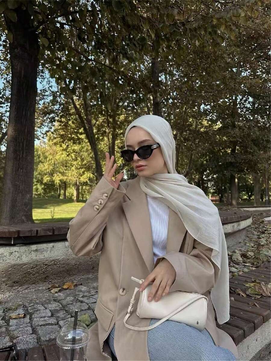 アクセサリー レディース スカーフ 1個 ソフトターバン ヘッドスカーフ、肌に優しい無地ヘッドラップ、多用途バンダナ、控えめネック拍卖