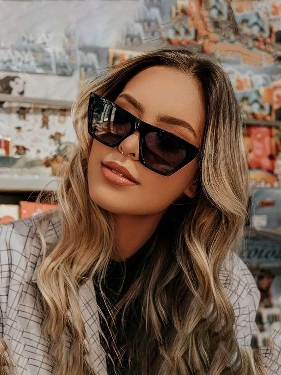 アクセサリー レディース アイアクセサリー 1個 クラシック オーバーサイズ スクエアフレーム ファッショングラス レディース、ア拍卖