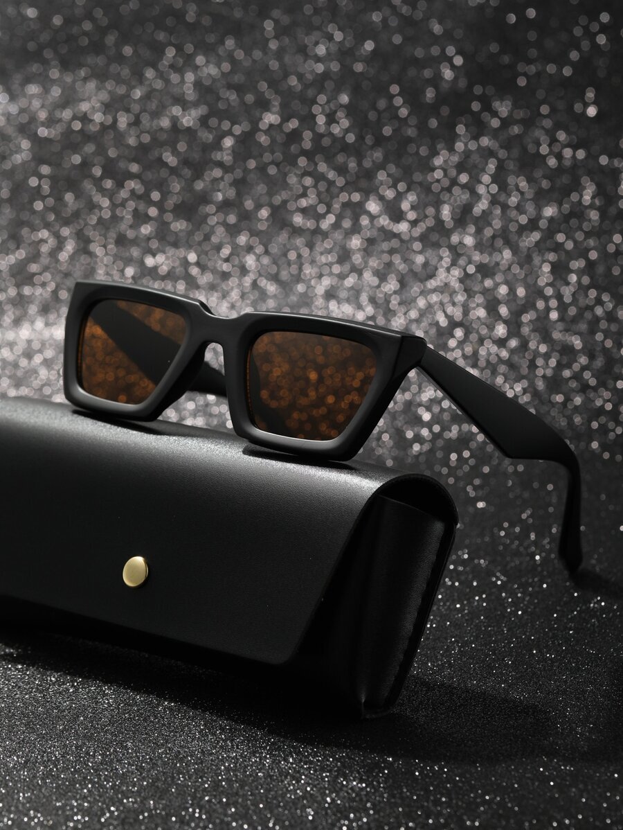 アクセサリー メンズ アイアクセサリー 1ペア メンズヴィンテージ3Dカットエッジジオメトリックスクエアフレームのファッショナブル拍卖