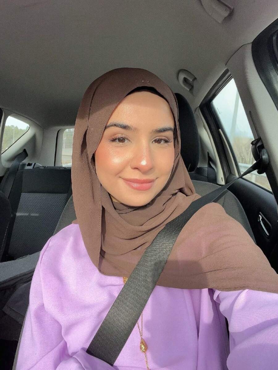 アクセサリー レディース スカーフ 1枚 レディースプレーンパールシフォンソフトヘッドスカーフ、カジュアル保守的な無地ロングスカー拍卖