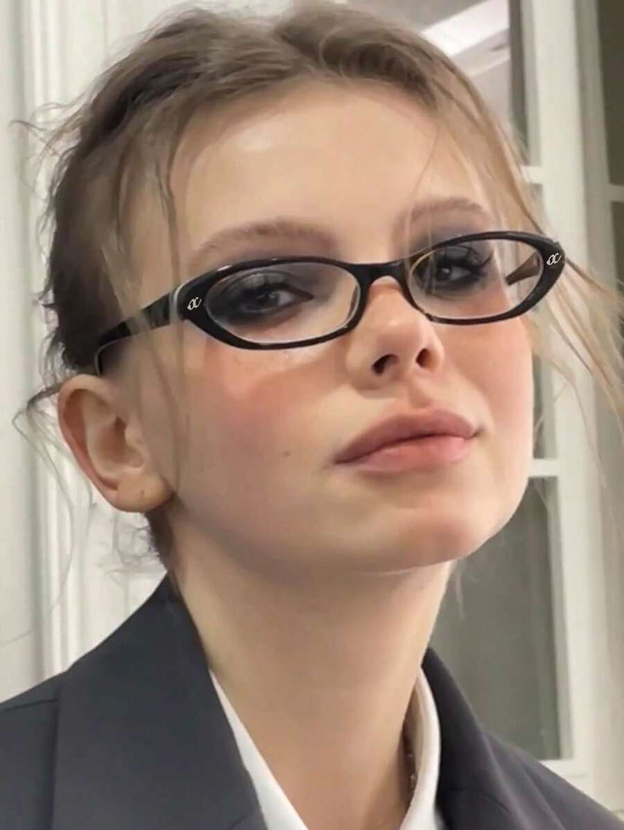 アクセサリー レディース アイアクセサリー セット 1個 小さなフレーム オーバル キャッツアイ ファッションメガネフレーム トラ拍卖