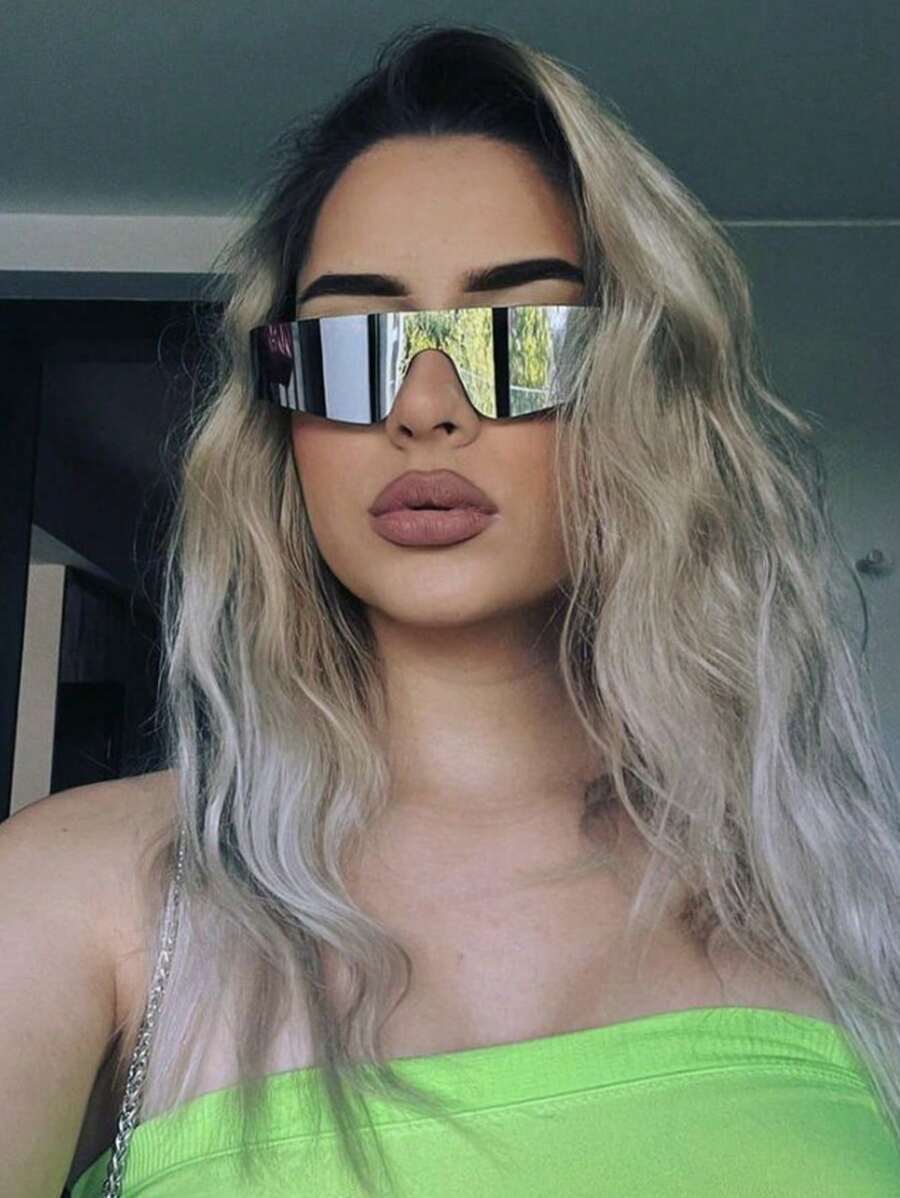 アクセサリー レディース アイアクセサリー 1個 ユニセックス ワンピース フレームレス未来パンクY2Kスタイル サイクリングスポ拍卖