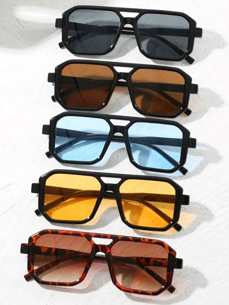 アクセサリー レディース アイアクセサリー セット 5個セット レディース スクエア マルチカラー ダブルブリッジ ヴィンテージフ拍卖