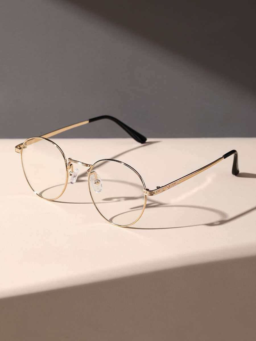 アクセサリー レディース アイアクセサリー セット 1個 メタルフレーム クラシックラウンド 非処方箋眼鏡、日常使いに適しています拍卖