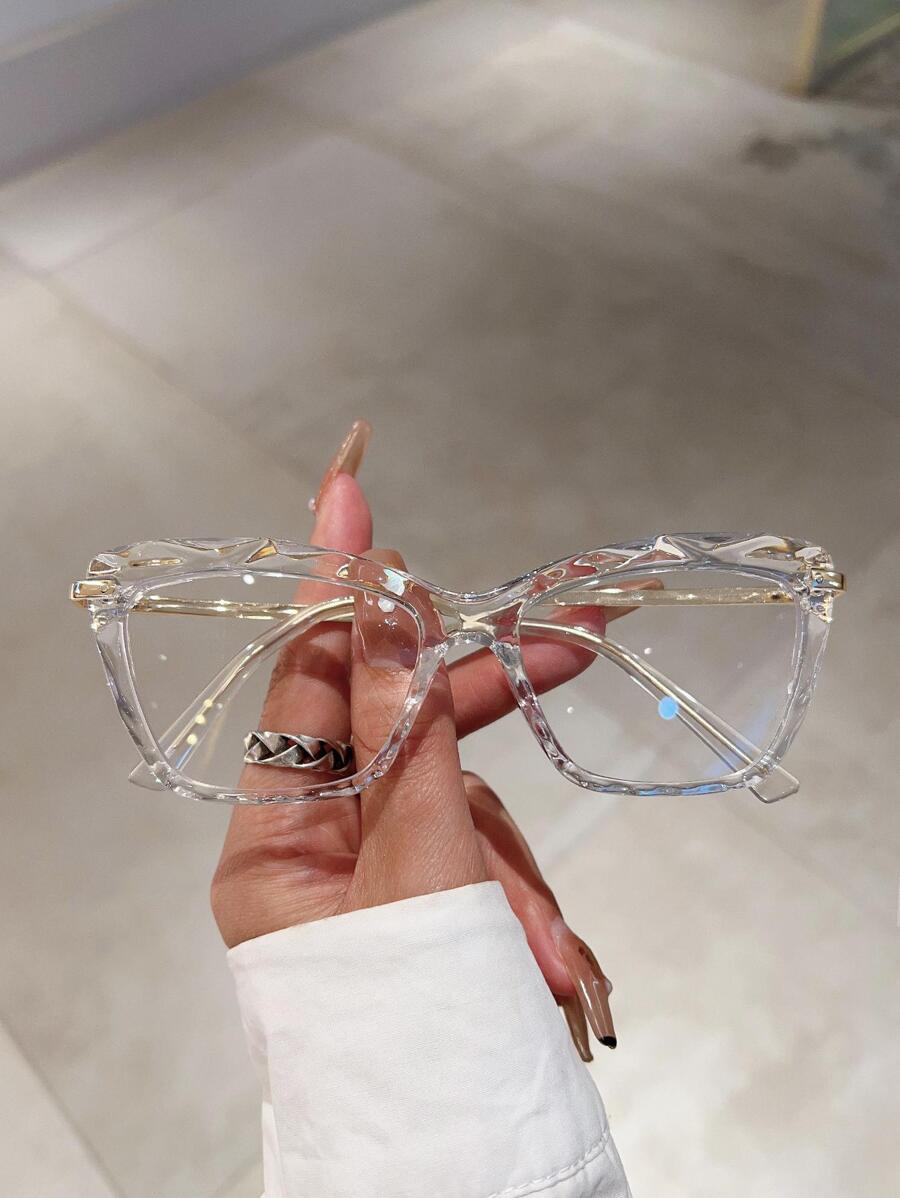 アクセサリー レディース アイアクセサリー セット 1組 女性用クリアキャットアイフレームファッショナブルな眼鏡、デイリーユース向拍卖