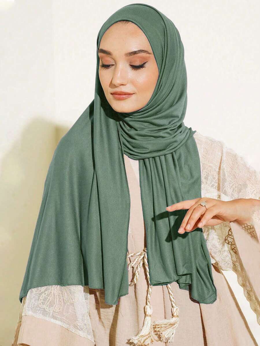 アクセサリー レディース スカーフ 1個 女性用ヒジャブ プラスサイズ 無地柔らかいターバン カジュアル ヒジャブ ヘッドスカーフ拍卖