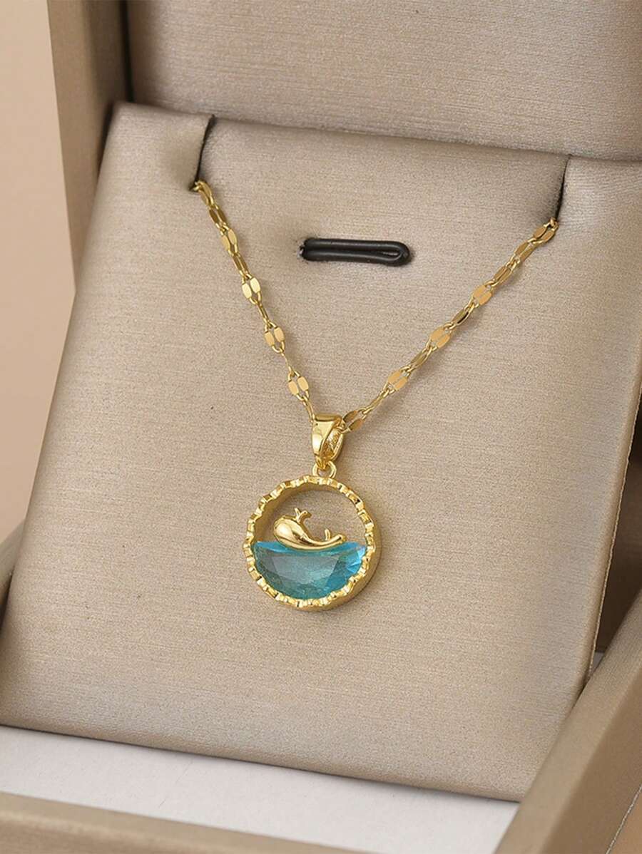 ジュエリー レディース ネックレス ペンダント ホエール ネックレス ステンレス スチール女性用拍卖