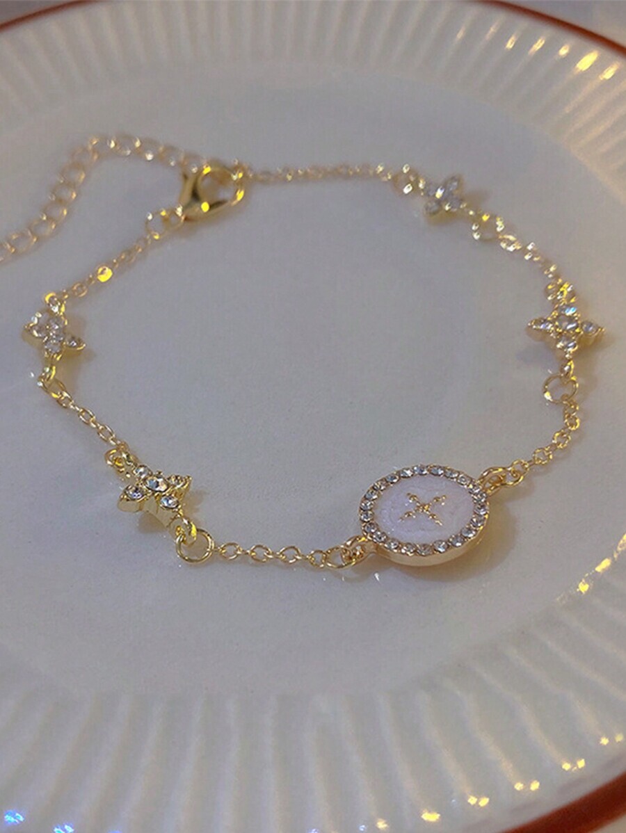 ジュエリー レディース ブレスレット チェーン 1個 レディース ファッショナブルでエレガントな 豪華な ダイヤモンド付き 星 ク拍卖